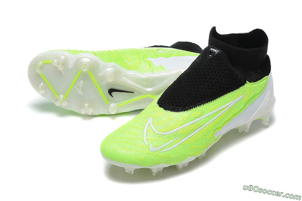 Nike Phantom GX Elite DF FG Firm Ground Soccer Cleats - Green/Black/Yellow/White 3