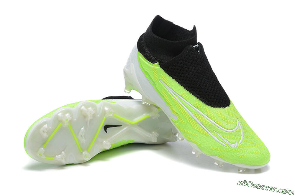 Nike Phantom GX Elite DF FG Firm Ground Soccer Cleats - Green/Black/Yellow/White 4