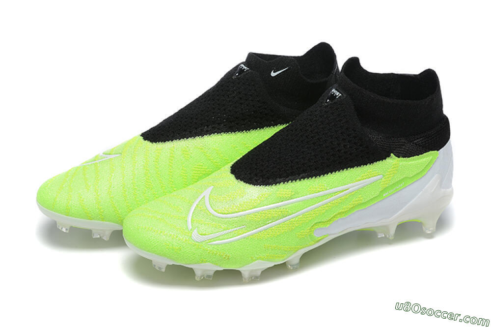 Nike Phantom GX Elite DF FG Firm Ground Soccer Cleats - Green/Black/Yellow/White 5