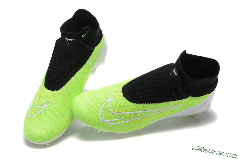 Nike Phantom GX Elite DF FG Firm Ground Soccer Cleats - Green/Black/Yellow/White 6