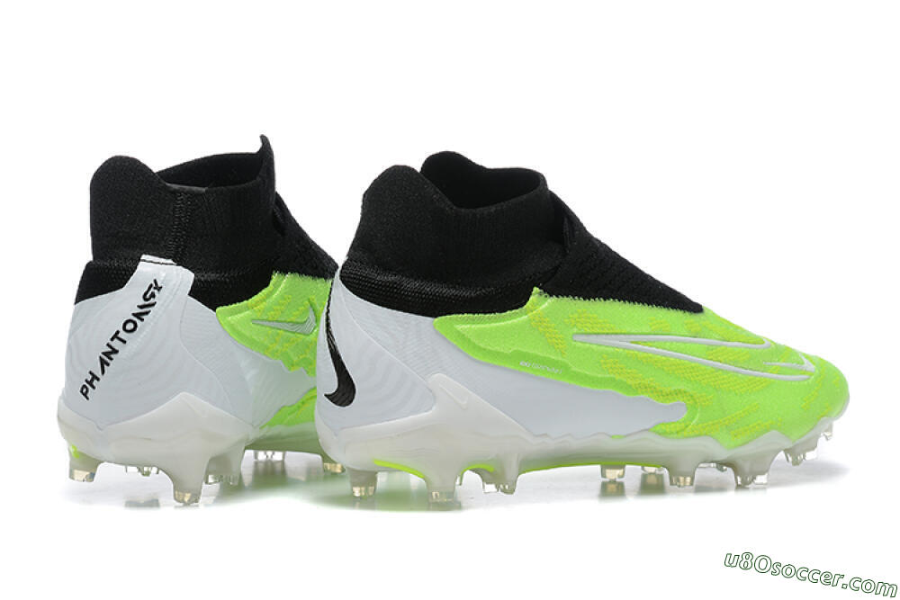 Nike Phantom GX Elite DF FG Firm Ground Soccer Cleats - Green/Black/Yellow/White 9