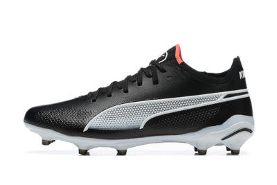 Puma King Ultimate Icon MG Multi Ground Soccer Cleats - Black/White/Red