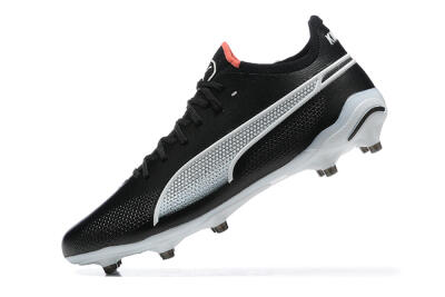 Puma King Ultimate Icon MG Multi Ground Soccer Cleats - Black/White/Red