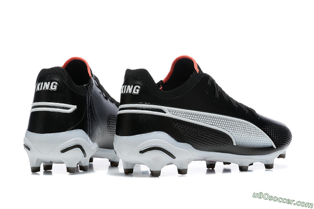 Puma King Ultimate Icon MG Multi Ground Soccer Cleats - Black/White/Red 9