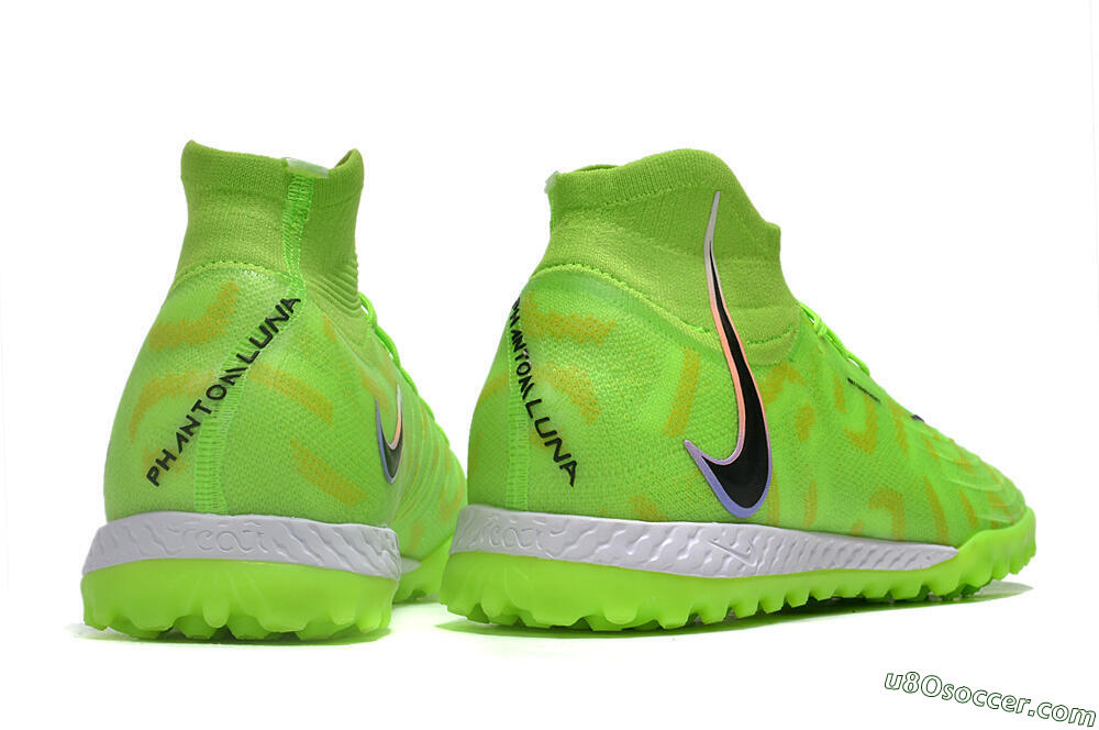 Nike Phantom Luna Elite NU TF Artificial Turf Soccer Shoes - Green/Yellow/Black 6