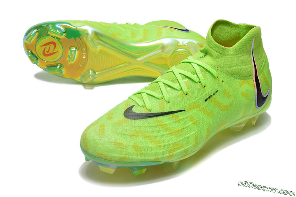 Nike Phantom Luna Elite FG Firm Ground Soccer Cleats - Green/Black/White 3