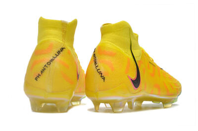 Nike Phantom Luna Elite FG Firm Ground Soccer Cleats - Yellow/Black/Pink