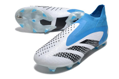 Adidas Predator Accuracy+ FG Firm Ground Soccer Cleats - Blue/Black/White
