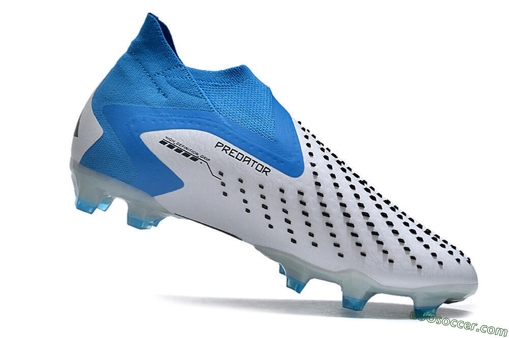 Adidas Predator Accuracy+ FG Firm Ground Soccer Cleats - Blue/Black/White 4