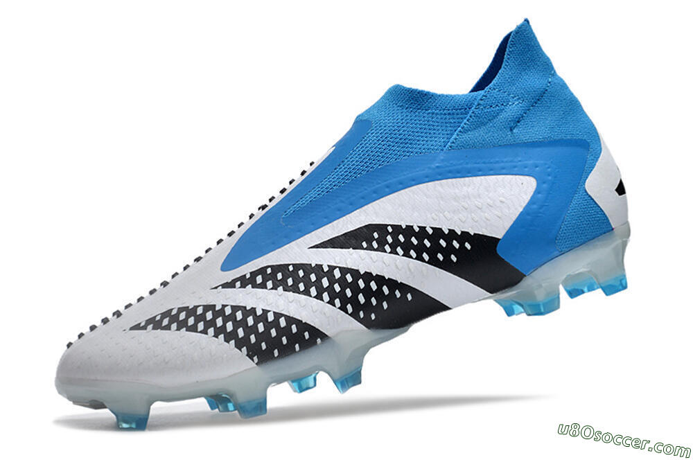 Adidas Predator Accuracy+ FG Firm Ground Soccer Cleats - Blue/Black/White 5