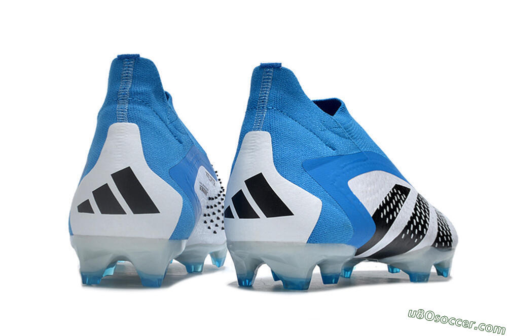 Adidas Predator Accuracy+ FG Firm Ground Soccer Cleats - Blue/Black/White 6