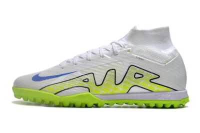 Nike Air Zoom Mercurial Superfly 9 Elite TF Artificial Turf Soccer Shoes - White/Blue/Yellow
