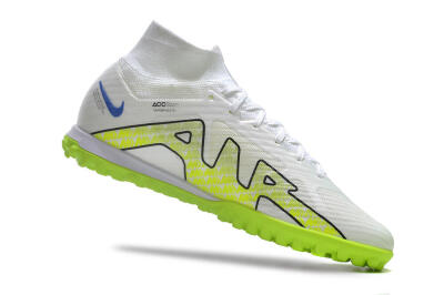 Nike Air Zoom Mercurial Superfly 9 Elite TF Artificial Turf Soccer Shoes - White/Blue/Yellow