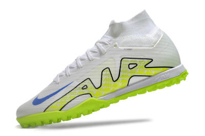 Nike Air Zoom Mercurial Superfly 9 Elite TF Artificial Turf Soccer Shoes - White/Blue/Yellow
