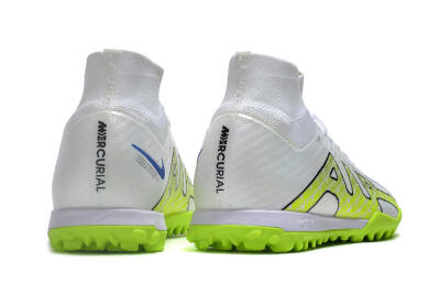 Nike Air Zoom Mercurial Superfly 9 Elite TF Artificial Turf Soccer Shoes - White/Blue/Yellow