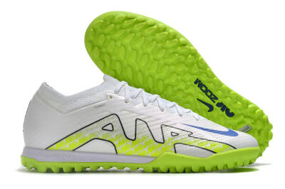 Nike Air Zoom Mercurial Vapor 15 Elite TF Artificial Turf Soccer Shoes - White/Blue/Yellow