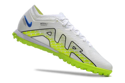 Nike Air Zoom Mercurial Vapor 15 Elite TF Artificial Turf Soccer Shoes - White/Blue/Yellow