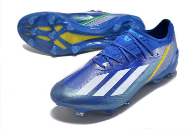 Adidas X Crazyfast.1 FG Firm Ground Soccer Cleats - Blue/White/Yellow
