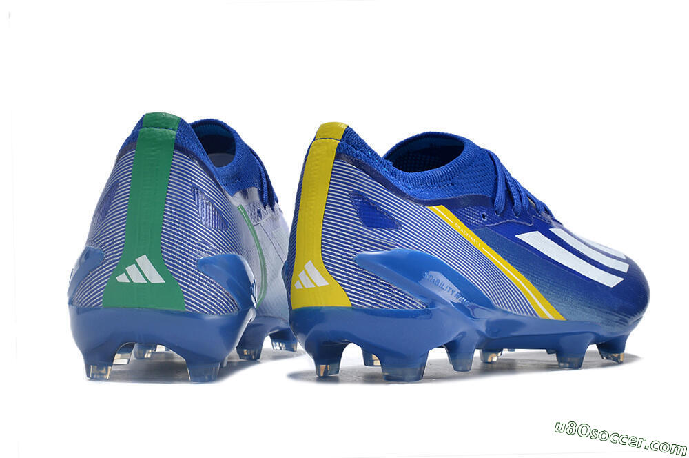 Adidas X Crazyfast.1 FG Firm Ground Soccer Cleats - Blue/White/Yellow 6