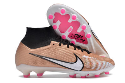 Nike Air Zoom Mercurial Superfly 9 Elite AG Artificial Grass Soccer Cleats - Gold/Black/White