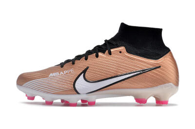 Nike Air Zoom Mercurial Superfly 9 Elite AG Artificial Grass Soccer Cleats - Gold/Black/White