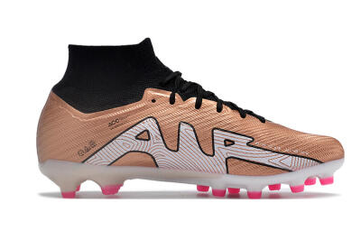 Nike Air Zoom Mercurial Superfly 9 Elite AG Artificial Grass Soccer Cleats - Gold/Black/White