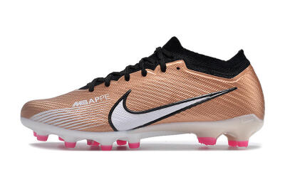 Nike Air Zoom Mercurial Vapor 15 Elite AG Artificial Grass Soccer Cleats - Gold/Black/White
