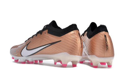 Nike Air Zoom Mercurial Vapor 15 Elite AG Artificial Grass Soccer Cleats - Gold/Black/White