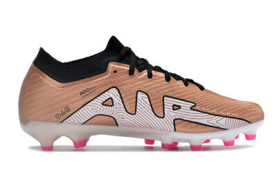 Nike Air Zoom Mercurial Vapor 15 Elite AG Artificial Grass Soccer Cleats - Gold/Black/White