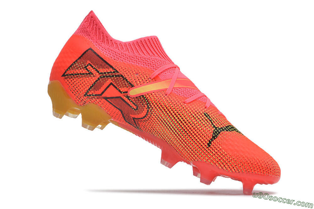 Puma Future Ultimate 2024 FG Firm Ground Soccer Cleats - Red/Orange/Yellow 4
