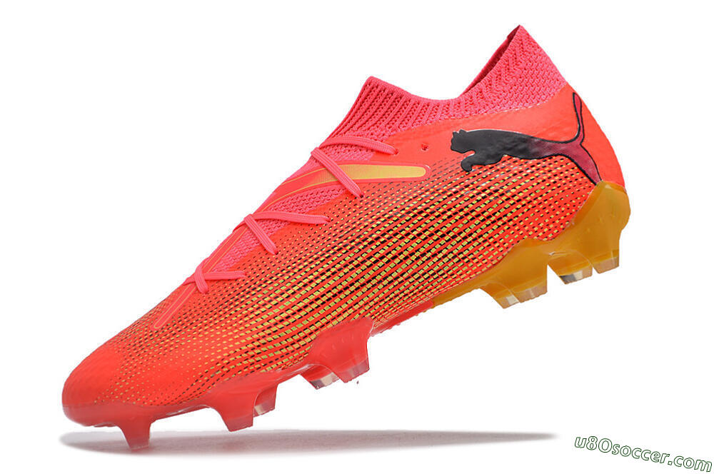 Puma Future Ultimate 2024 FG Firm Ground Soccer Cleats - Red/Orange/Yellow 5