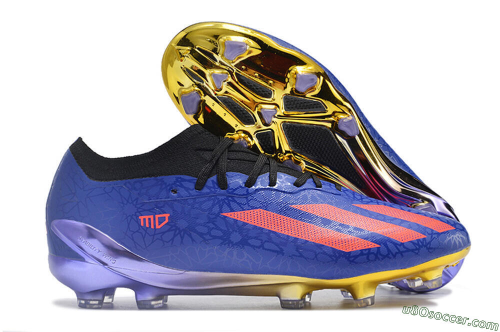 Adidas X Crazyfast.1 Salah FG Firm Ground Soccer Cleats - Blue/Red/Gold 1