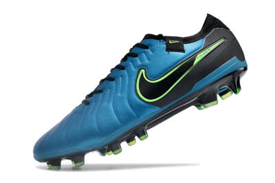 Nike Tiempo Legend 10 Elite FG Firm Ground Soccer Cleats - Blue/Green/Black