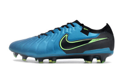 Nike Tiempo Legend 10 Elite FG Firm Ground Soccer Cleats - Blue/Green/Black