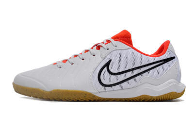 Nike Tiempo Legend 10 Academy IC Indoor & Futsal Soccer Shoes - White/Black/Red
