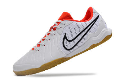 Nike Tiempo Legend 10 Academy IC Indoor & Futsal Soccer Shoes - White/Black/Red