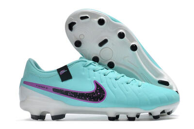 Nike Tiempo Legend X Academy FG Firm Ground Soccer Cleats - Turquoise/Purple/Black