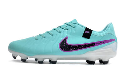 Nike Tiempo Legend X Academy FG Firm Ground Soccer Cleats - Turquoise/Purple/Black