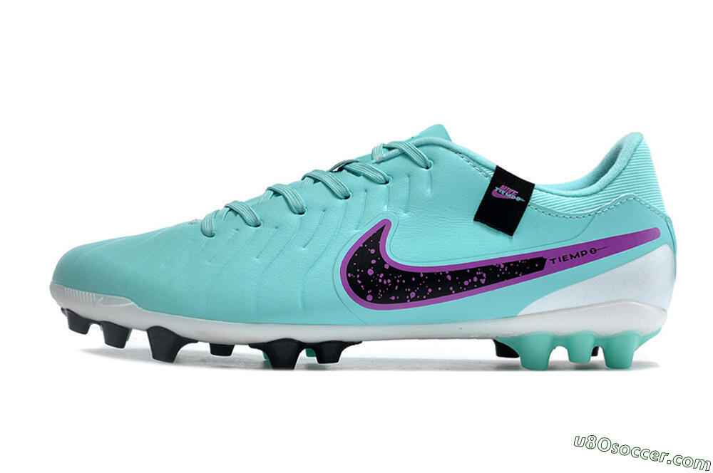 Nike Tiempo Legend X Academy AG Artificial Grass Soccer Cleats - Turquoise/Purple/Black 2