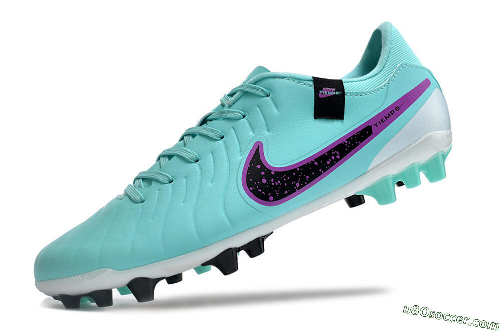 Nike Tiempo Legend X Academy AG Artificial Grass Soccer Cleats - Turquoise/Purple/Black 5
