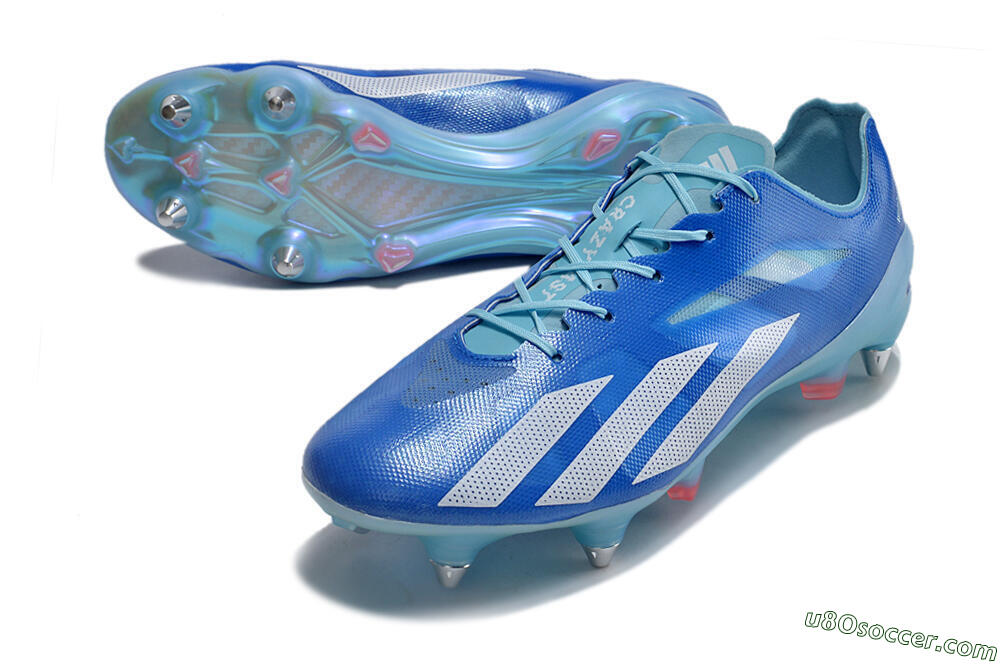 Adidas X Crazyfast.1 SG Soft Ground Soccer Cleats - Blue/White/Red 3