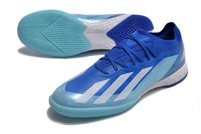 Adidas X Crazyfast.1 IC Indoor & Futsal Soccer Shoes - Blue/White/Jade