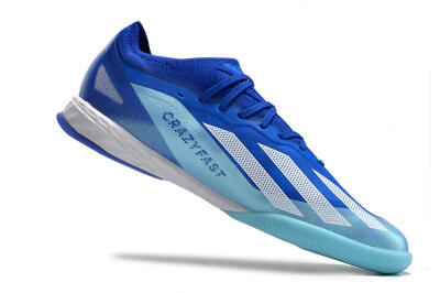 Adidas X Crazyfast.1 IC Indoor & Futsal Soccer Shoes - Blue/White/Jade