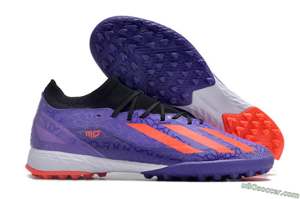 Adidas X Crazyfast.1 TF Artificial Turf Soccer Shoes - Purple/Red/White 1