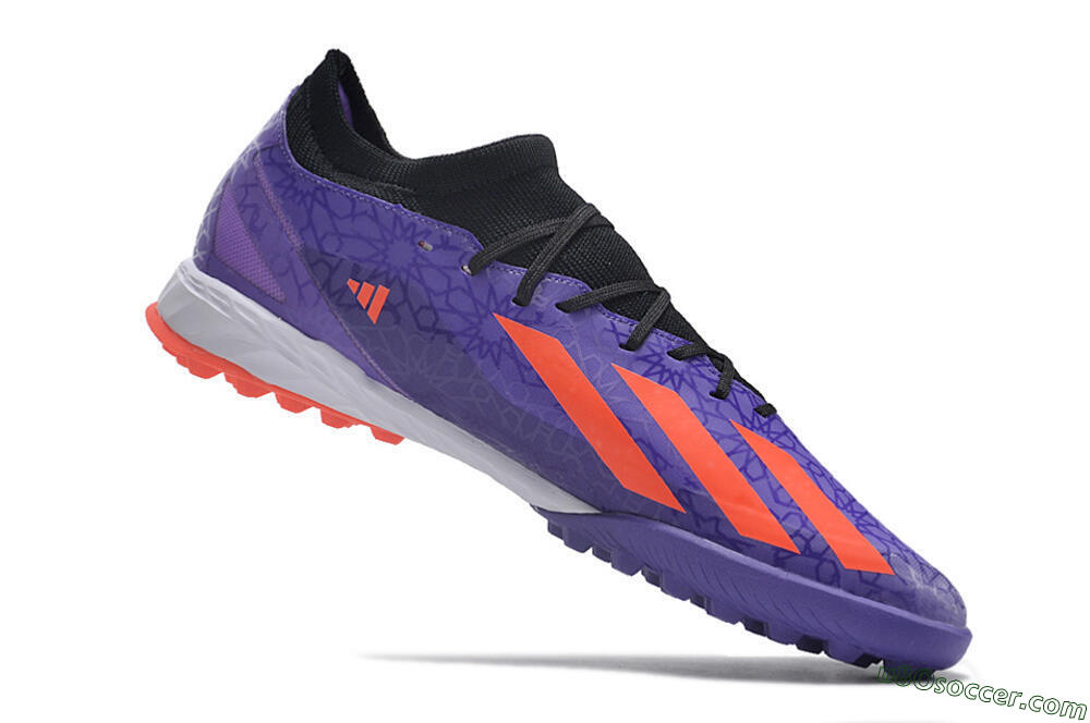 Adidas X Crazyfast.1 TF Artificial Turf Soccer Shoes - Purple/Red/White 4