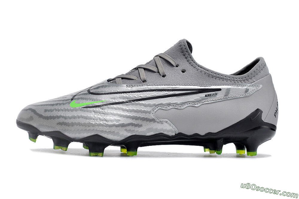 Nike Phantom GX Academy FG Firm Ground Soccer Cleats - Silver/Grey/Black 2