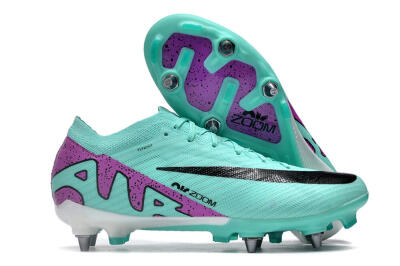 Nike Air Zoom Mercurial Vapor 15 Elite SG Soft Ground Soccer Cleats - Turquoise/Black/White/Purple