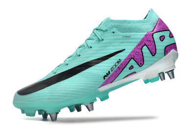 Nike Air Zoom Mercurial Vapor 15 Elite SG Soft Ground Soccer Cleats - Turquoise/Black/White/Purple