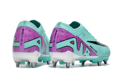 Nike Air Zoom Mercurial Vapor 15 Elite SG Soft Ground Soccer Cleats - Turquoise/Black/White/Purple