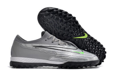 Nike React Phantom GX Pro TF Artificial Turf Soccer Shoes - Silver/Grey/Black